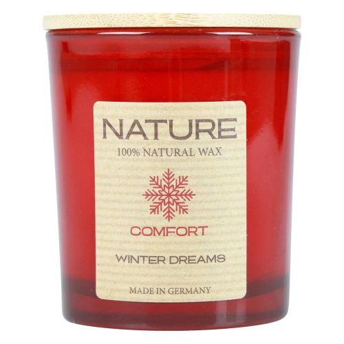 Floristik24 Scented candle in a glass natural wax candle Winter Dreams 85×70mm
