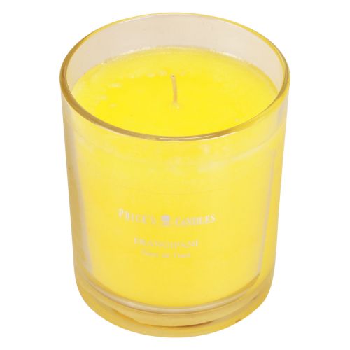 Product Scented candle in a glass summer scent Frangipani Yellow H8cm