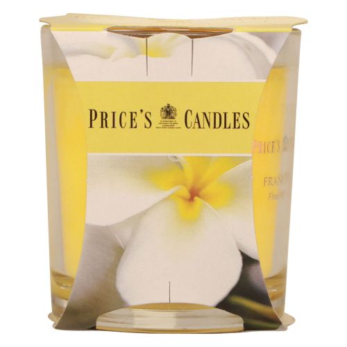 Product Scented candle in a glass summer scent Frangipani Yellow H8cm
