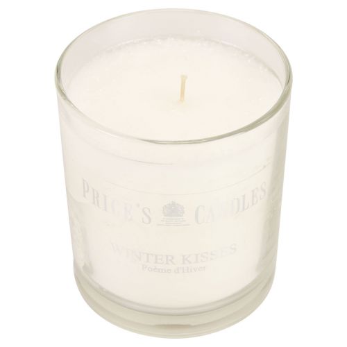 Floristik24 Scented candle in glass Scented candle Christmas White H8cm