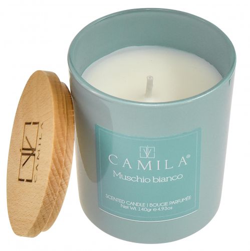 Floristik24 Scented candle in glass Camila White Musk Ø7.5cm H8cm