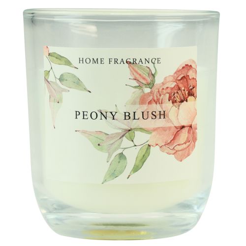 Floristik24 Scented candle in glass peony Peony Blush Ø7.5cm H8.5cm