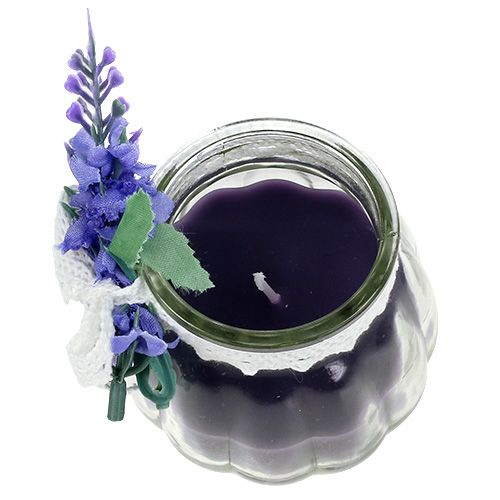 Floristik24 Scented candles lavender in glass Ø7cm H7cm 2pcs