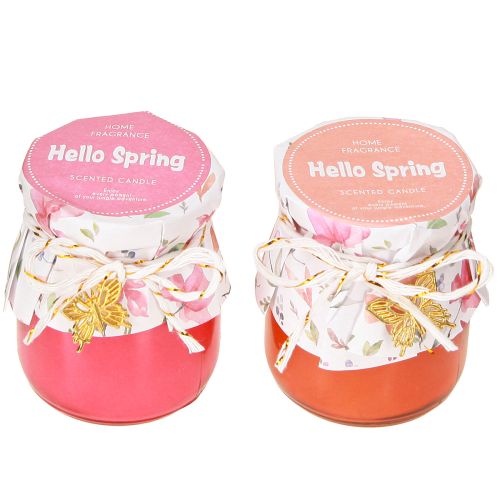 Scented candles in glass butterfly gold spring H7cm 2pcs