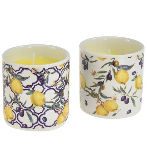 Scented candles Citronella candle in ceramic Ø6.5cm H6.5cm 2pcs