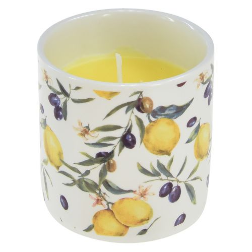 Floristik24 Scented candles Citronella candle in ceramic Ø6.5cm H6.5cm 2pcs