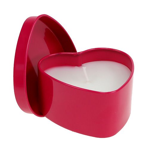 Floristik24 Scented candle heart shape pink 7cm x 3.5cm 1 pc