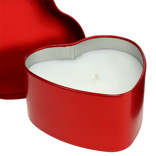 Floristik24 Scented Candles Heart Shape Pink / Red 7cm x3.5cm 2pcs