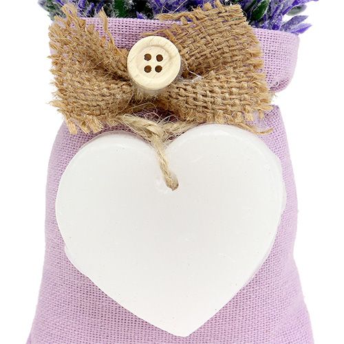 Floristik24 Lavender bag 18cm with wax heart