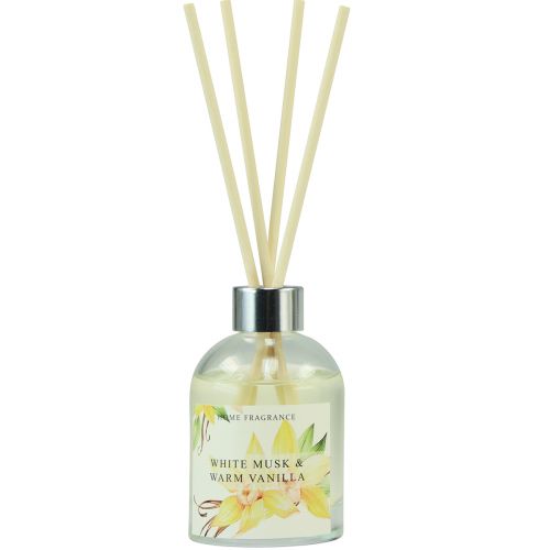 Floristik24 Fragrance sticks room fragrance glass vanilla white musk 100ml
