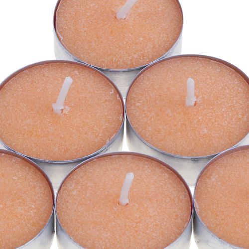 Product Scented candles orange, tea lights scent, room scent candle Ø3.5cm H1.5cm 18 pieces