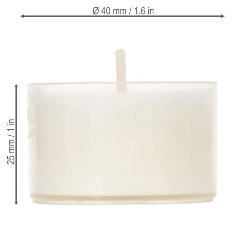 Product Citronella scented tealight candles for romantic evenings at home or in the garden, 25mm, 7h, 18 pieces