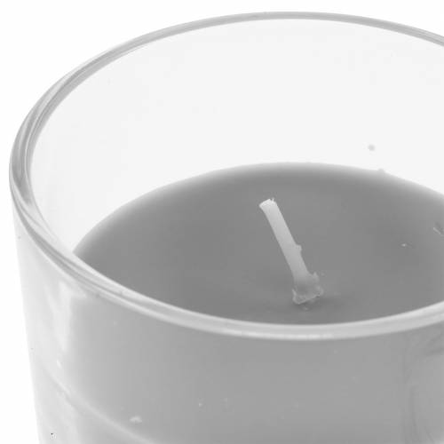 Floristik24 Scented Candle in Glass Vanilla Gray Ø8cm H10,5cm