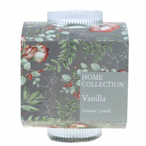 Floristik24 Scented Candle in Glass Vanilla Gray Ø8cm H10,5cm
