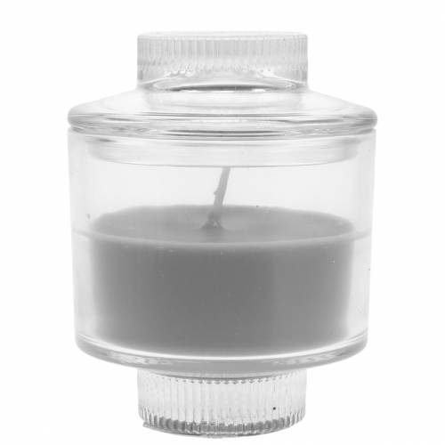 Product Scented Candle in Glass Vanilla Gray Ø8cm H10,5cm