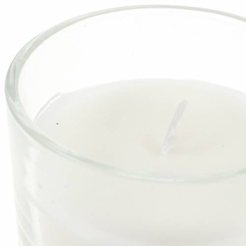 Product Scented candle in a glass vanilla white Ø8cm H10.5cm