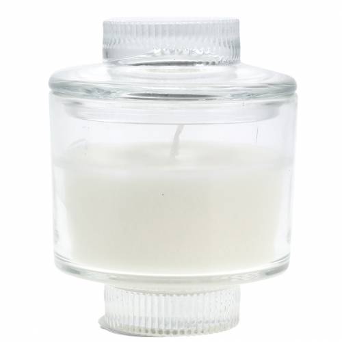 Floristik24 Scented candle in a glass vanilla white Ø8cm H10.5cm