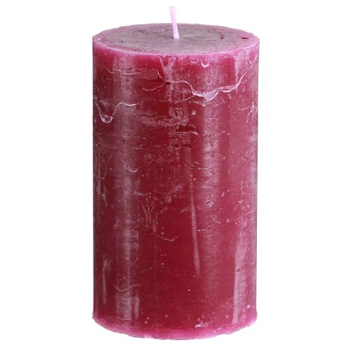 Product Solid coloured candles Berry pillar candles purple 70×120mm 4 pcs