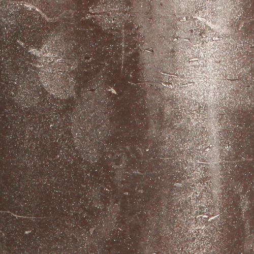 Product Solid coloured candles brown copper metallic 70×80mm 4 pcs