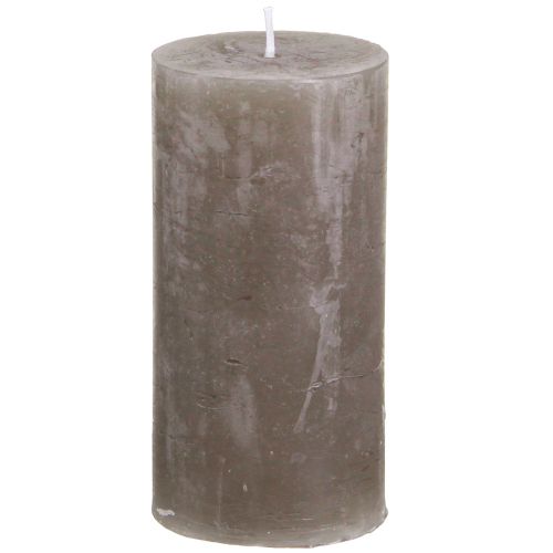 Floristik24 Solid coloured candles brown pillar candles 50×100mm 4 pcs