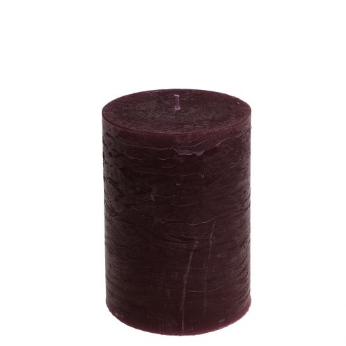 Floristik24 Solid colored candles burgundy 85x120mm 2pcs