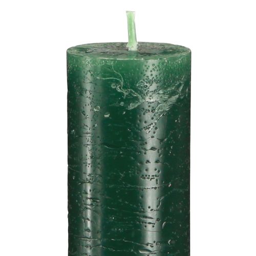 Product Solid coloured candles dark green taper candles 34x300mm 4 pcs