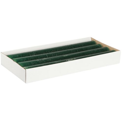Product Solid coloured candles dark green taper candles 34x300mm 4 pcs