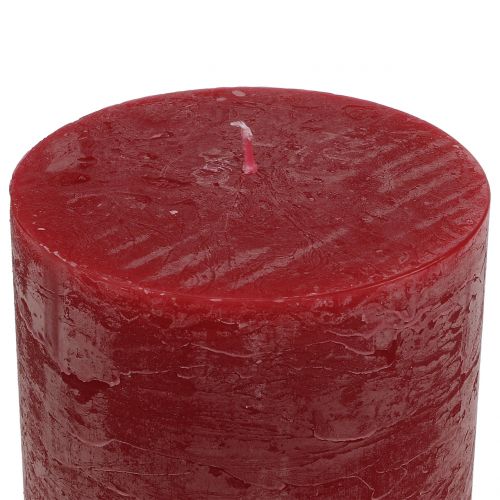 Product Solid-colored candles dark red 60x100mm 4 pcs
