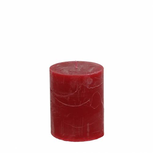 Product Solid-colored candles dark red 70x80mm 4 pcs