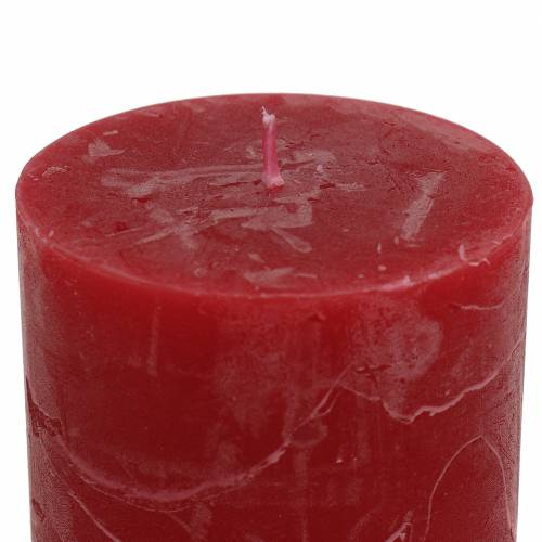 Product Solid-colored candles dark red 70x80mm 4 pcs