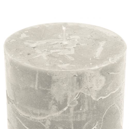 Product Solid colored candles gray 60x80mm 4pcs