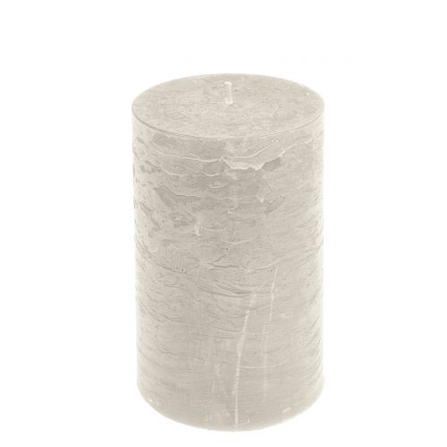 Product Solid coloured candles grey 85x150mm 2pcs