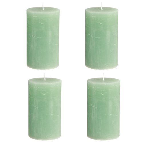 Product Solid coloured candles green jade pillar candles 70×120mm 4 pcs