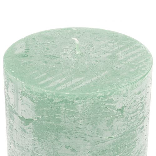 Product Solid-colored candles light green 50x100mm 4 pcs