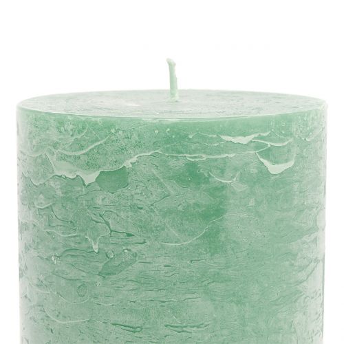 Product Solid colored candles light green 85x120mm 2pcs