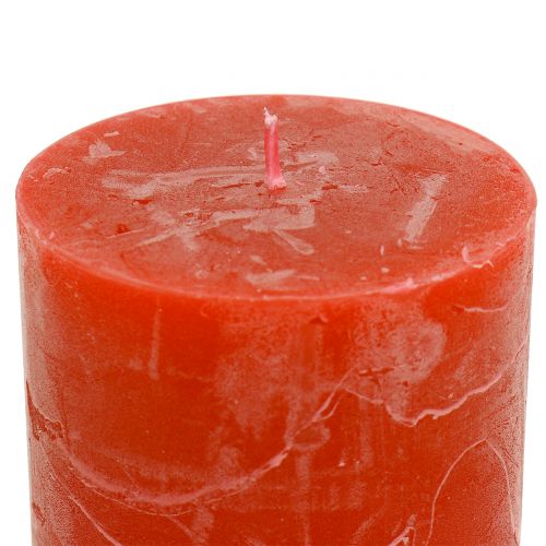 Product Colored candles orange 60x80mm 4pcs