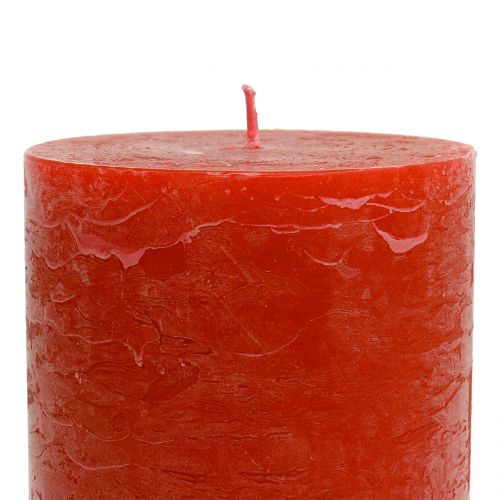 Product Solid colored candles orange 85x120mm 2pcs