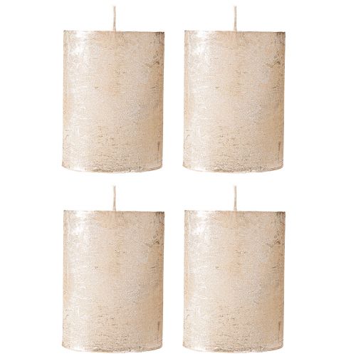 Product Solid colored candles platinum 60x80mm 4pcs