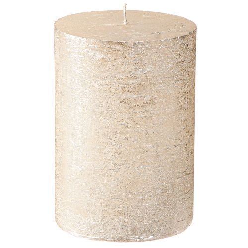 Solid colored candles platinum 85x120mm 2pcs