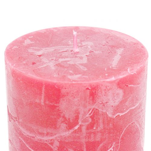 Product Solid colored candles pink 60x80mm 4pcs