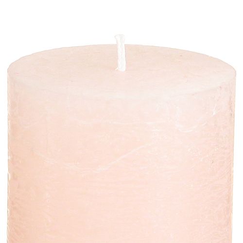 Product Solid coloured candles pink pillar candles light pink 60×80mm 4 pcs