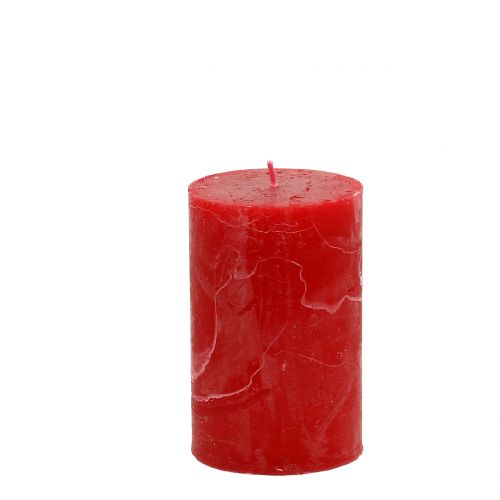 Floristik24 Solid-colored candles red 60x100mm 4 pcs