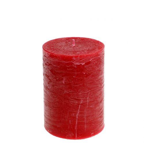 Floristik24 Solid-colored candles red 85x120mm 2 pcs