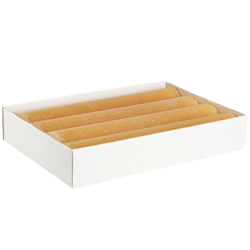 Product Solid coloured candles, stick candles, honey 50x300mm, 4 pieces