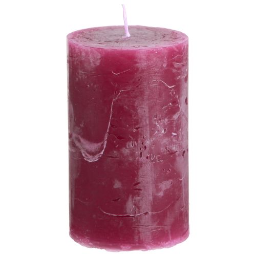 Floristik24 Solid coloured candles pillar candles Berry 60x100mm 4 pcs