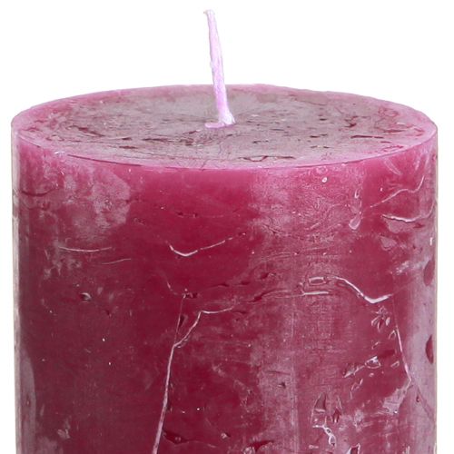 Floristik24 Solid coloured candles pillar candles Berry 60x100mm 4 pcs