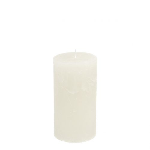 Solid-colored candles white 50x100mm 4 pcs