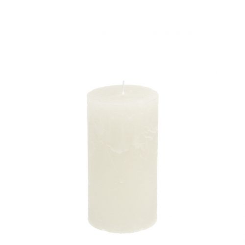 Floristik24 Solid colored candles white 50x100mm 4pcs