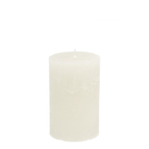 Floristik24 Solid colored candles white 60x100mm 4pcs