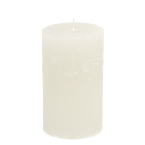 Floristik24 Solid colored candles white 85x150mm 2pcs